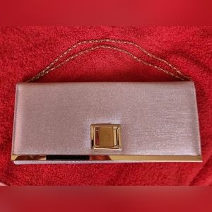 Shimmery Pink Elegant Dressy Purse Clutch Shoulder